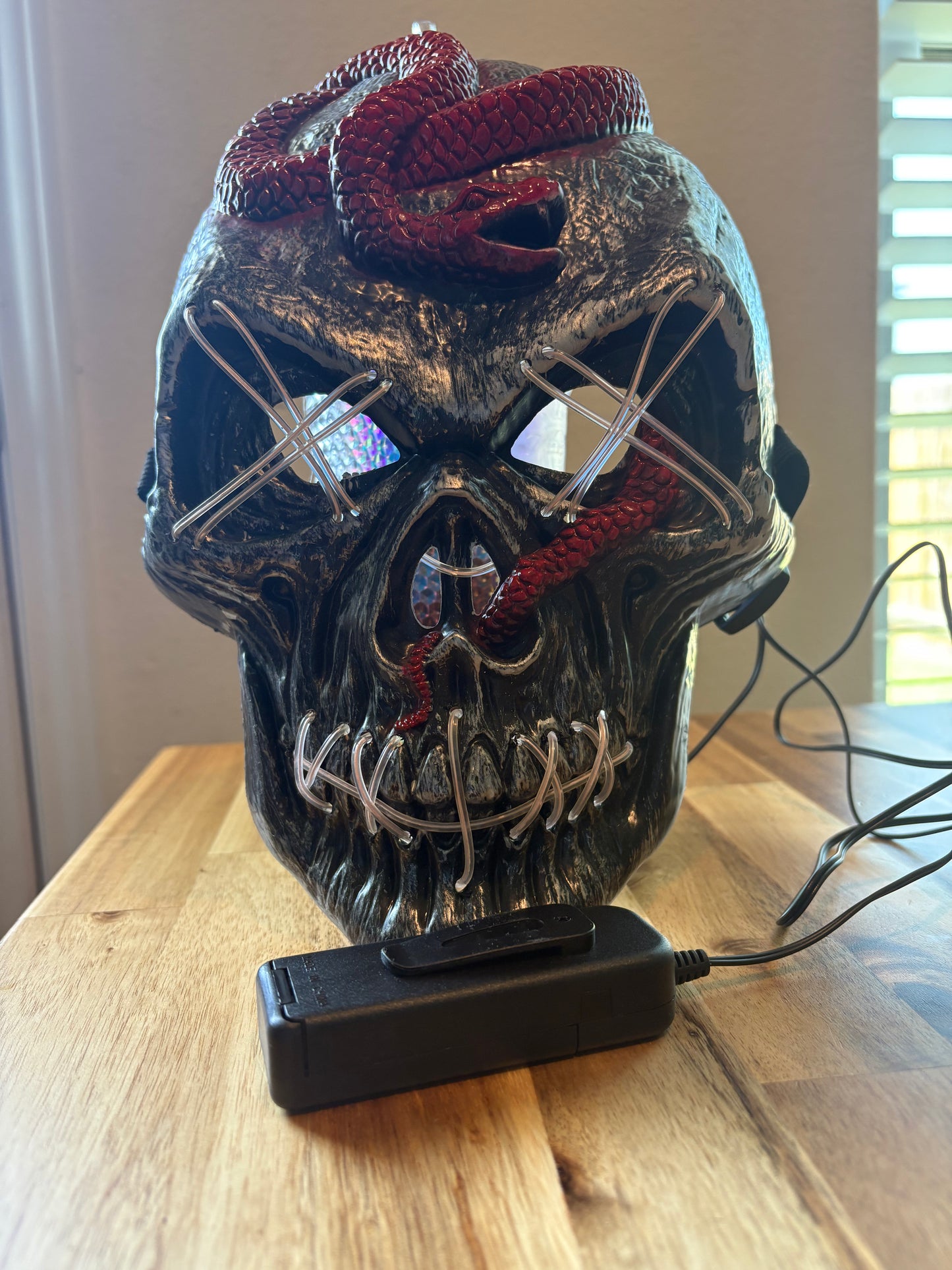 Skull Halloween Mask LED Light up