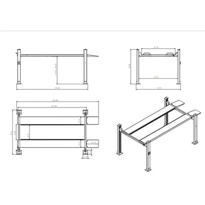 Katool KT-4H850 8,500lbs Heavy Duty 4 Post lift